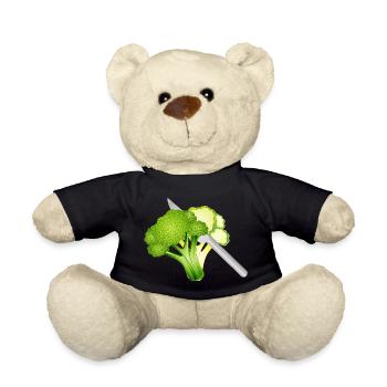 Motif de brocoli coupé – élégant et croustillant - Nounours - noir - Devant