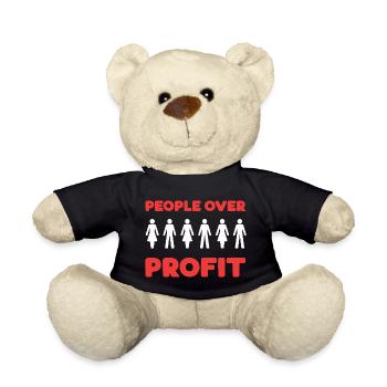 Les gens plutôt que le profit - Nounours - noir - Devant