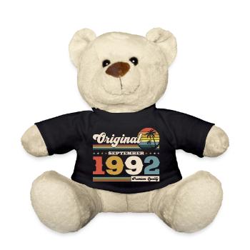 33rd birthday Original September 1992 - Teddy Bear - black - Front