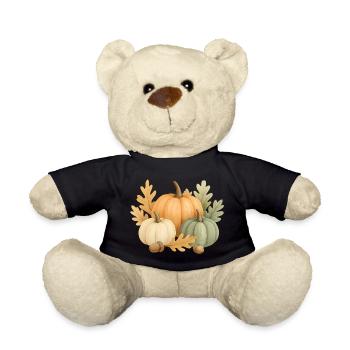  Kürbisse, Eichenlaub & Eicheln - Teddy - Schwarz - Vorne