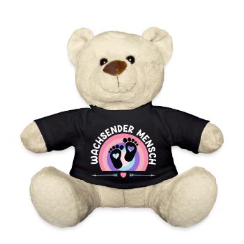 Femme enceinte GRANDISSANT HUMAIN Drôle - Nounours - noir - Devant