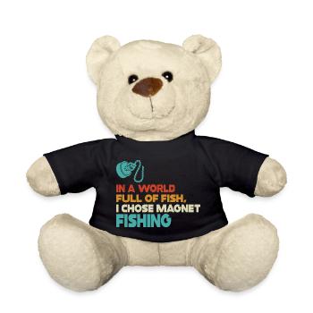 Neodymium Magnet Fishing Magnetic Fisher - Teddy Bear - black - Front