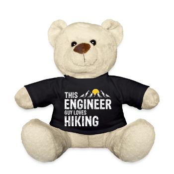 Engineer Who Hikes Proud Trail Trekker Outdoor Fan - Teddy Bear - black - Front