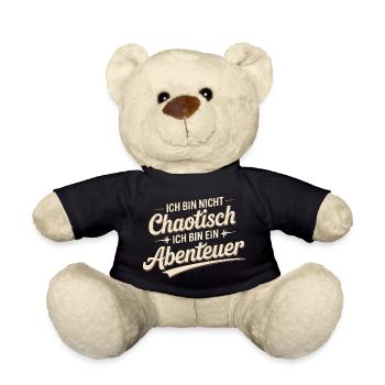 Je ne suis pas chaotique, je suis une aventure - Nounours - noir - Devant
