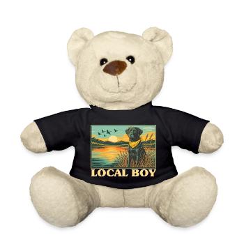 Local Boy Labrador Retriever Outdoor Hunting - Teddy Bear - black - Front