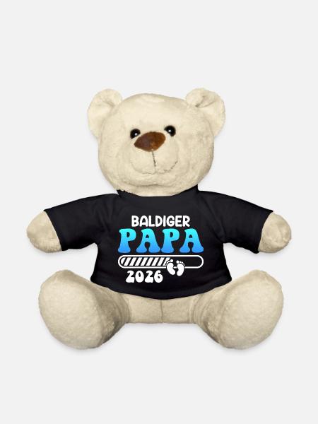 BALD PAPA 2026 Vaterschaft Lustiges - Teddy - Schwarz