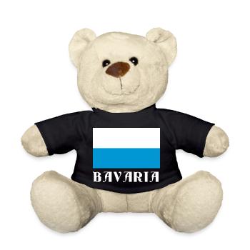 Drapeau de la Bavière avec texte gothique - Nounours - noir - Devant