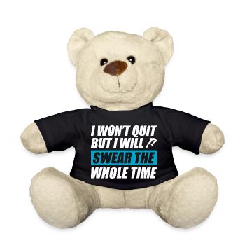 I won't quit lustiges Lauf Joggen Läufer - Teddy - Schwarz - Vorne