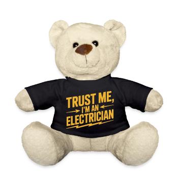 Vertrauen: Ich bin Elektriker - Teddy - Schwarz - Vorne