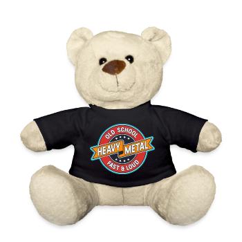 Old School Heavy Metal Badge - Nounours - noir - Devant