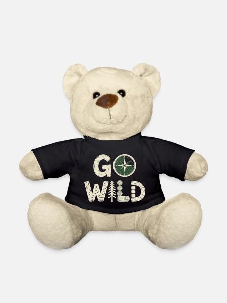  Go Wild Kompass Wald Natur Camping Wandern - Teddy - Schwarz