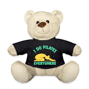 Yoga I Do Pilates Everywhere Funny Yoga - Teddy - Schwarz - Vorne