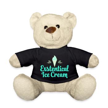 Existenzielle Eiscreme Lustiger Spruch Eis Waffel - Teddy Bear - black - Front