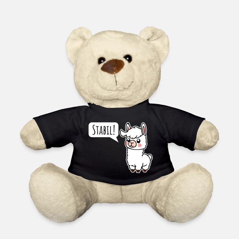 Bleibt Stabil! So wie das kleine Lama - Teddy - Schwarz