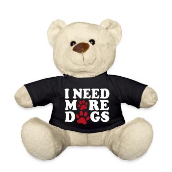 I Need More Dogs Hundeliebe Pfoten - Teddy - Schwarz - Vorne