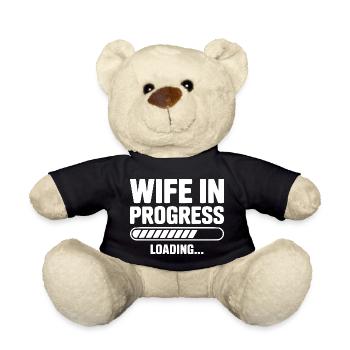 Wife in Progress Loading... - Teddy Bear - black - Front