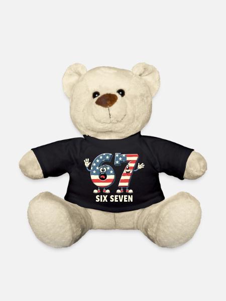 US Flag 67 Memes Six Seven - Teddy - Schwarz