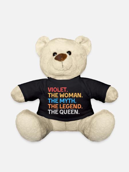 Violet The Woman The Myth The Legend The Queen - Teddy Bear - black