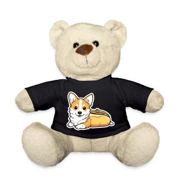 Collant en forme de pain pour hot-dogs Corgi mignon - Nounours - noir - Devant