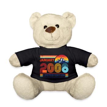Limited Edition 2008 18th Birthday Gift - Teddy Bear - black - Front