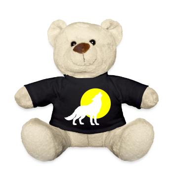 Wolf Silhouette - Teddy - Schwarz - Vorne