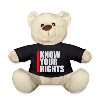 Know Your Rights Aktivismus Gerechtigkeit Freiheit - Teddy - Schwarz - Vorne