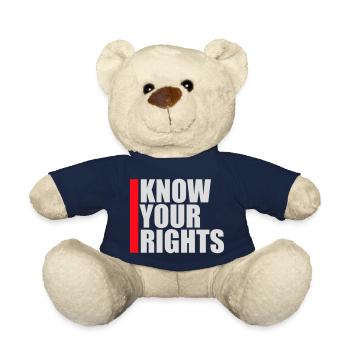 Know Your Rights Activism Justice Freedom - Teddy Bear - french navy - Front