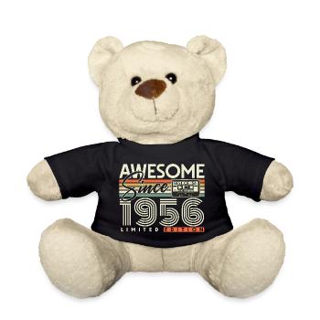 70e anniversaire 1956 Vintage Born Retro - Nounours - noir - Devant