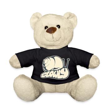 Slowly, mot dessiné (V2) - Nounours - noir - Devant