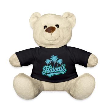 Hawaii Sommer Vibes mit Palmen und Meer - Teddy - Schwarz - Vorne