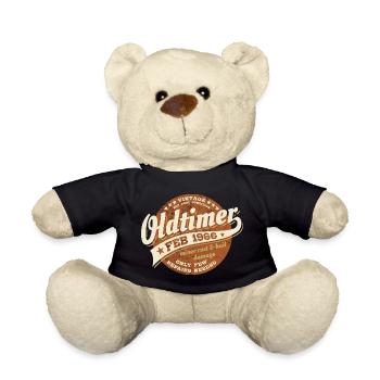 Oldtimer Februar 1966 - Geburtstag - Geschenk - Teddy - Schwarz - Vorne