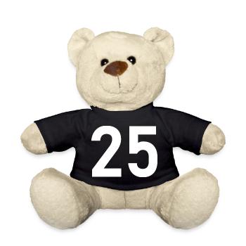 25. 25 YEARS. 25th ANNIVERSARY. 25 YEARS ANNIVERSARY. - Teddy Bear - black - Front