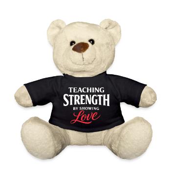 Stärke lehren, Liebe zeigen | Papa Herz - Teddy - Schwarz - Vorne