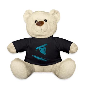 Slopestyle Salto Freestyle Winter Sports Action - Teddy Bear - black - Front