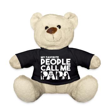 Metal Detector Silhouette Hobby Typography Art - Teddy Bear - black - Front