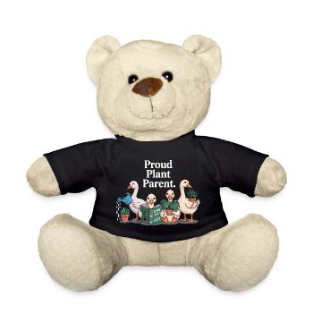 Pflanzenliebhaber Niedliches Pflanzen Enten T-Shir - Teddy - Schwarz - Vorne