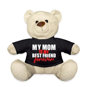 Maman est ma meilleure amie Forever Shirt - Nounours - noir - Devant