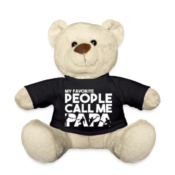 Mes personnes préférées m’appellent papa frisbee dad - Nounours - noir - Devant