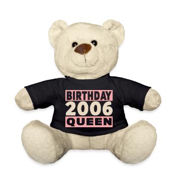 birthday queen 20 ans 2006 Anniversaire - Nounours - noir - Devant