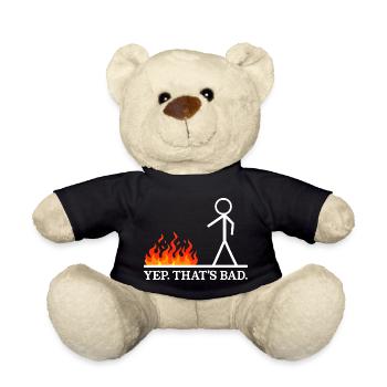 Yep That's Bad Stick Figure Humor Jokes Sarcastic - Teddy - Schwarz - Vorne