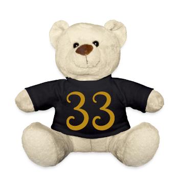 33 - Teddy Bear - black - Front