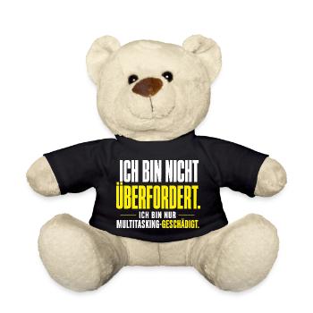 Nicht überfordert, nur Multitasking-geschädigt - Teddy - Schwarz - Vorne