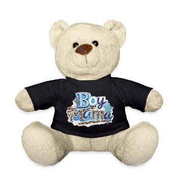 Boy Mama | Boy's Mom Gift - Teddy Bear - black - Front