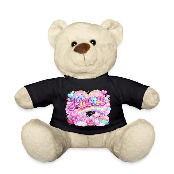 Mama Candy and Rainbow | Mom Gift - Teddy Bear - black - Front
