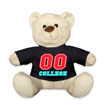00 College Neon-Emblem - Teddy - Schwarz - Vorne