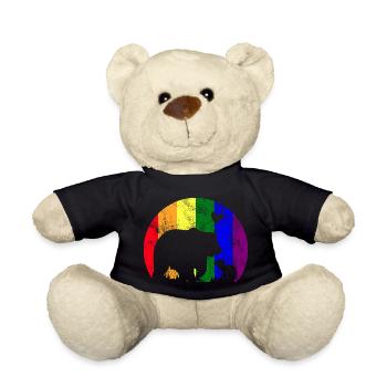 LGBT Gay Pride Stolze Mama Bär - Teddy - Schwarz - Vorne