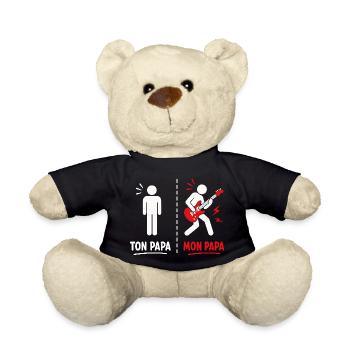 Ton Papa vs Mon Papa: Attitude Guitare - Nounours - noir - Devant