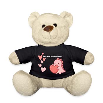 Heartfelt Dino Hug - Teddy Bear - black - Front