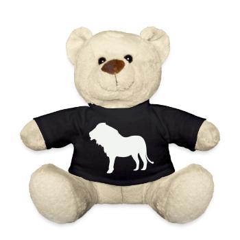 Silhouette de Lion au clair de lune - Nounours - noir - Devant