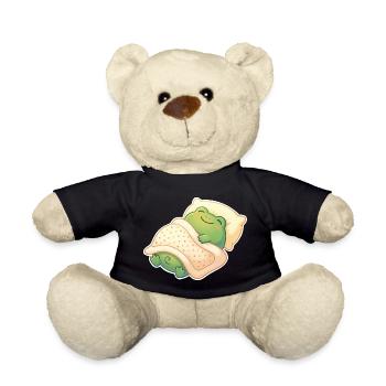 Frog Sleeping - Teddy Bear - black - Front